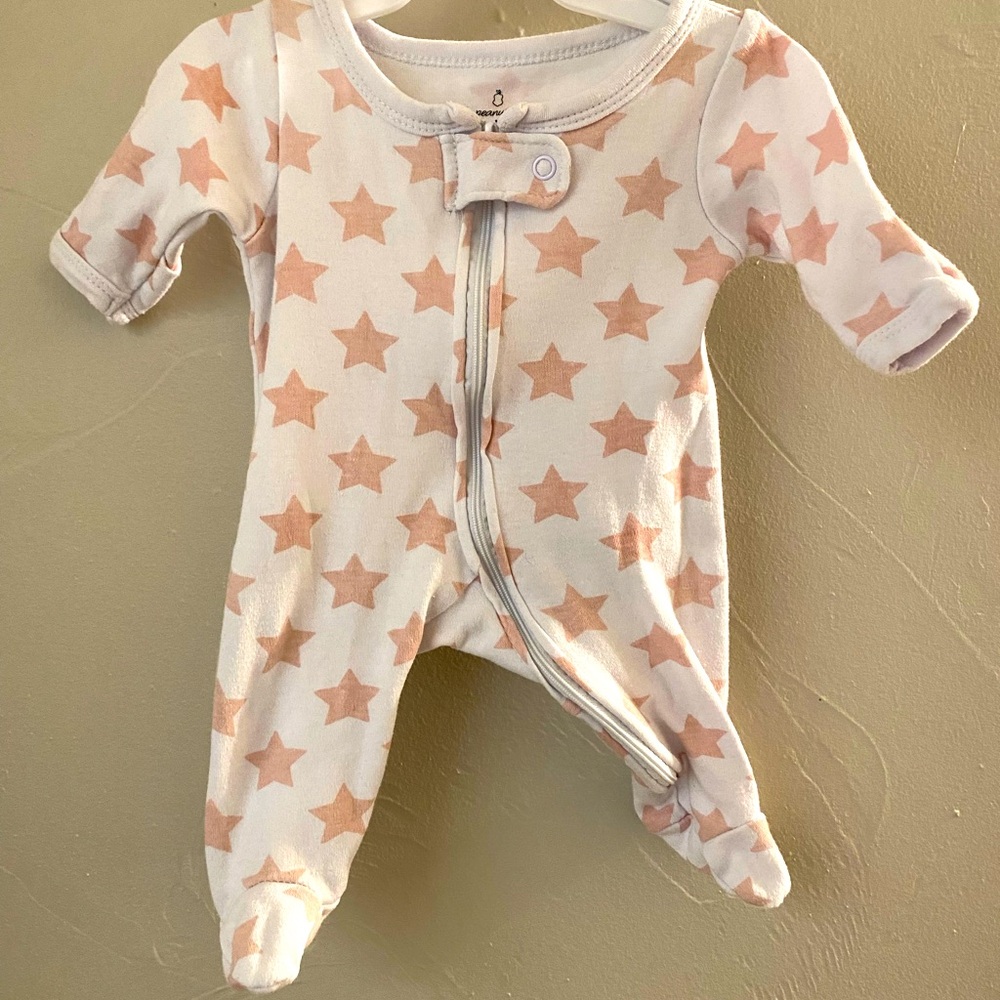 The Peanutshell Pink Star Onesie
